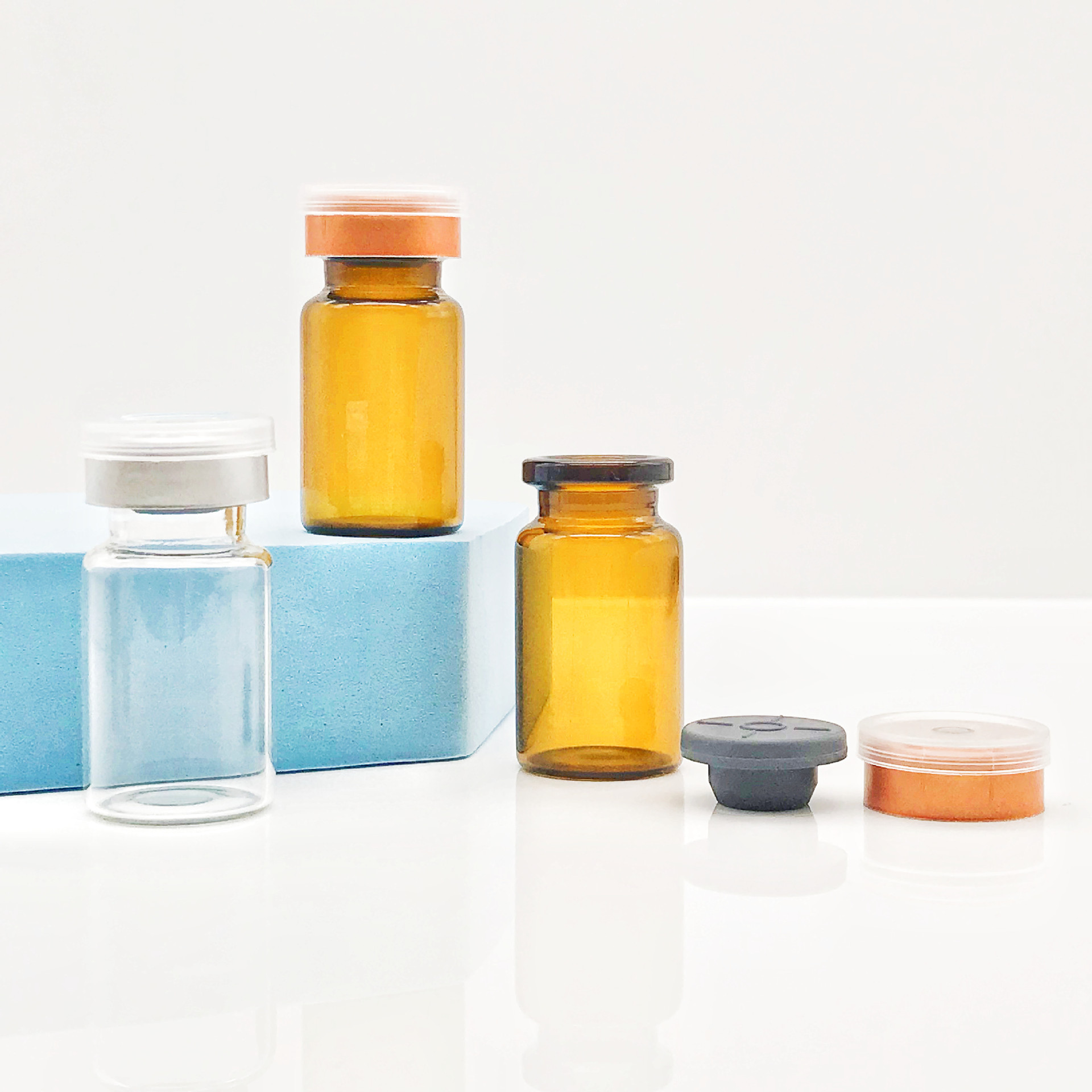 现货7ml茶色西林瓶 青霉素瓶 冻干粉瓶 玻璃空瓶 透明安瓶