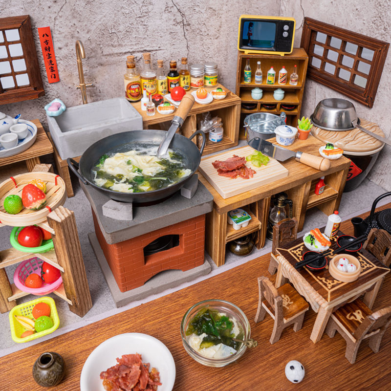 儿童厨房真煮迷你食玩小火炉农村小厨具网红网红同款过家家做饭