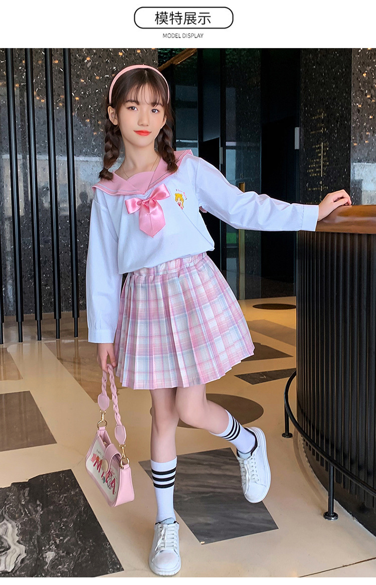 女童jk制服长袖套装女孩秋装连衣裙儿童学院风校服裙子小学生短裙