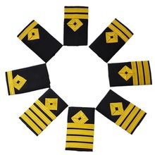 珊锦航海员学生船长水手肩章英版原因织带进口航空黑色套式软肩章