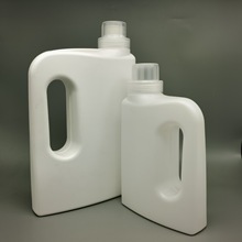 现货批发2L洗衣液塑料扁壶防漏加厚酵素日化包装量杯润滑油机油桶