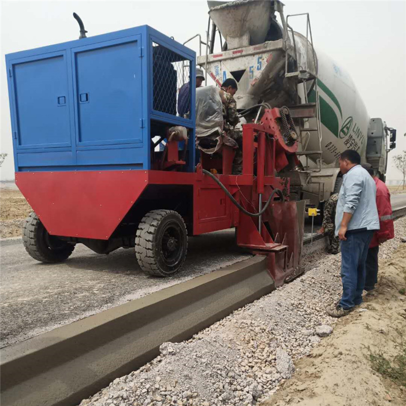 路缘石滑模成型机 混凝土路沿石成型机 公路路肩石成型机