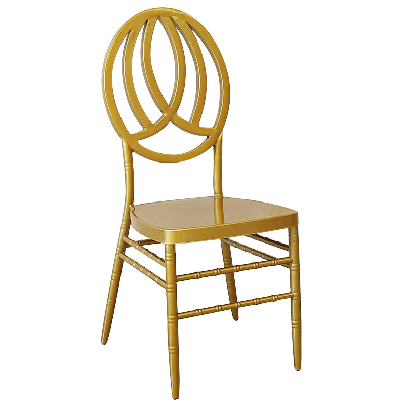 佛山厂家金属凤凰椅婚庆竹节椅宴会椅铁椅铝合金椅金色椅子餐椅