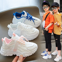女童单网运动鞋夏季新款韩版儿童休闲鞋软底学生小白鞋男童跑步鞋