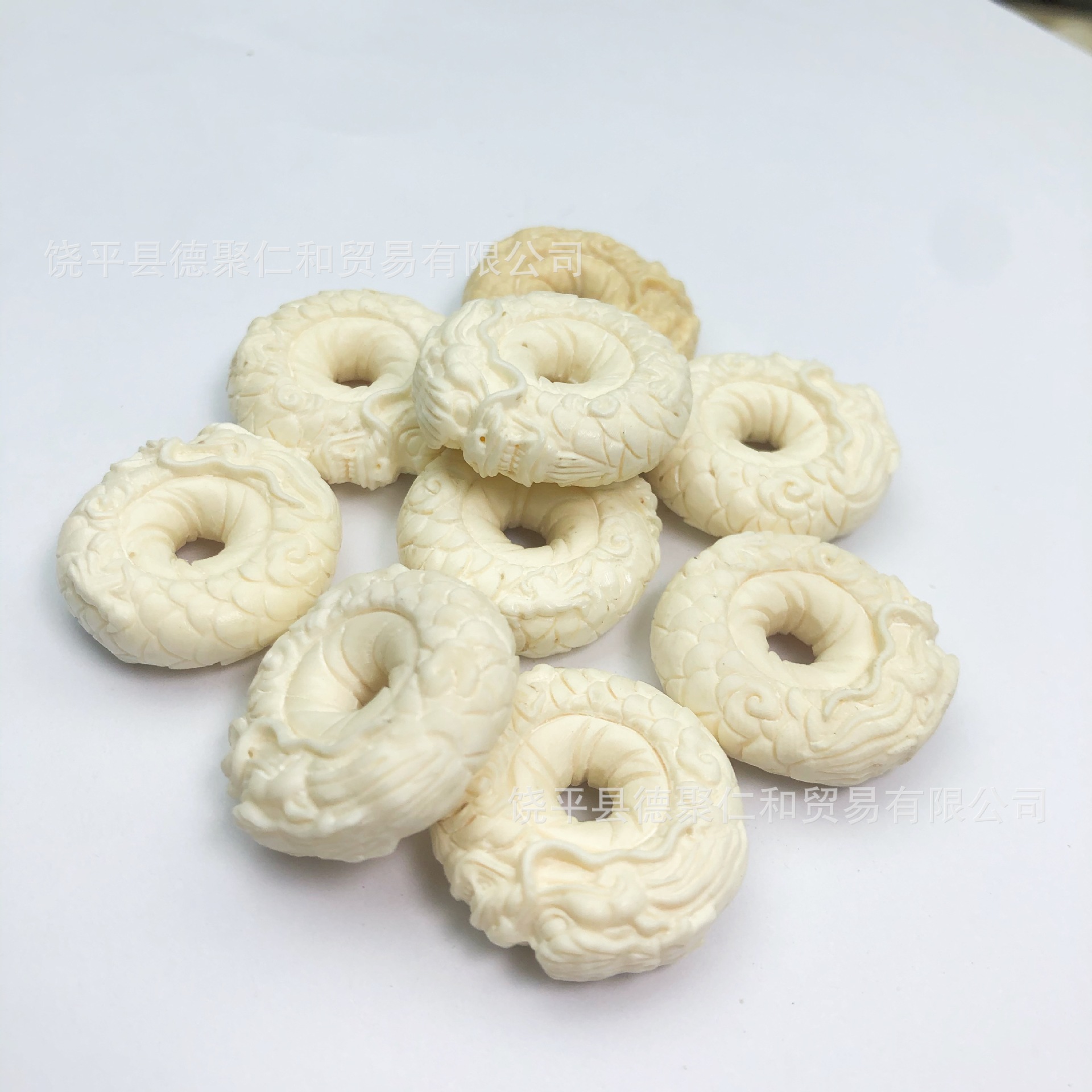 唐龙猛犸 猛犸象牙龙扣 雕刻扣子 雕刻吊坠背云diy手链手串