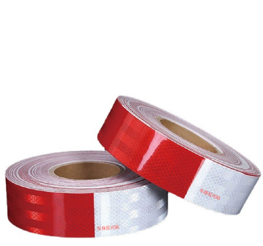 反光贴图案红白反光贴适用地方车身附着力强尺寸30x5款式反光贴加工