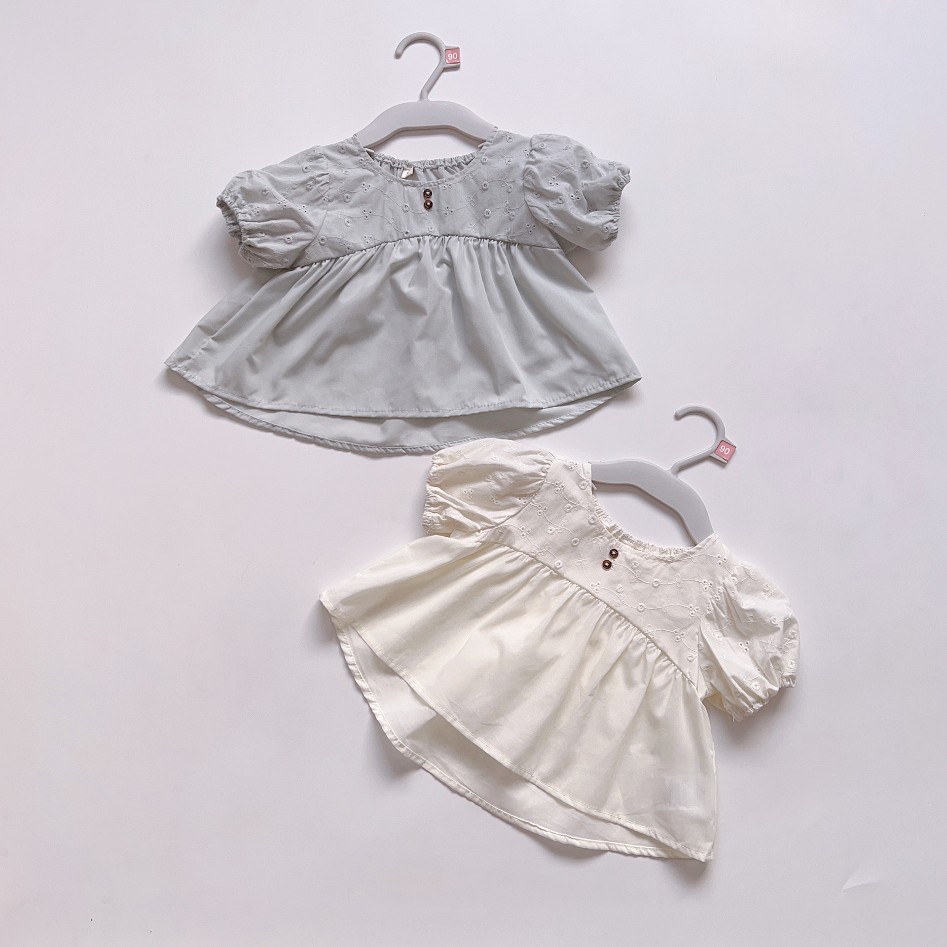 日系童装80-95女宝夏季短袖纯棉上衣短款t恤婴童刺绣可爱-阿里巴巴