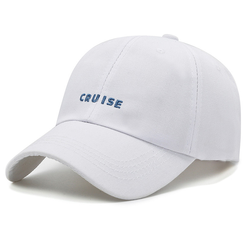 Women's Peaked Cap Cru Simple Letters Japanese-Style and Internet-Famous Soft Top Baseball Cap Trendy Korean Style Casual All-Match Face-Looking Small