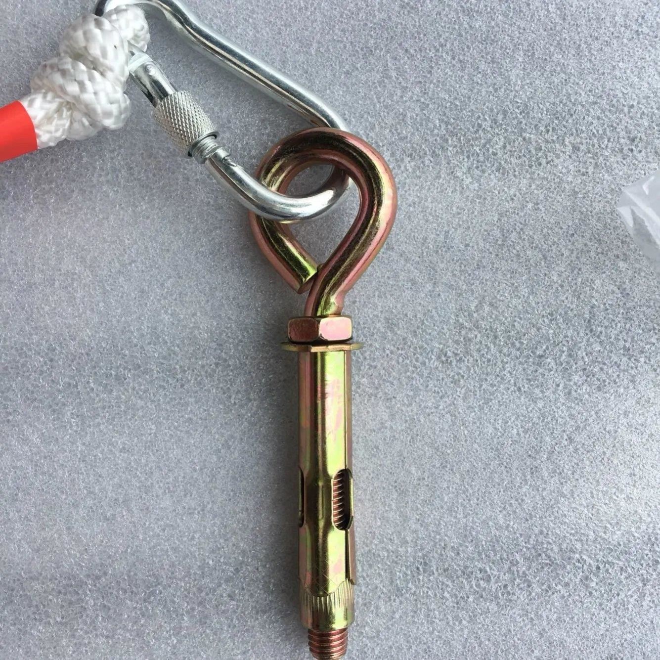 安全绳固定器安全绳挂勾羊眼勾安全逃生绳固定挂钩膨胀螺丝固定器