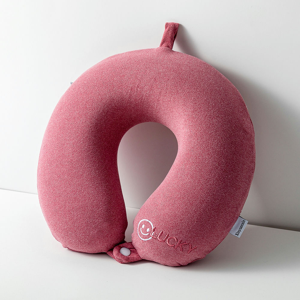 Factory Wholesale Custom Logou-Shaped Pillow Slow Rebound Memory Foam Neck Pillow round Head Neck Pillow Portable Travel Pillow