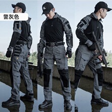夏季薄款短袖正版黑鹰迷彩服套装男女学生户外军训作服工作服透气