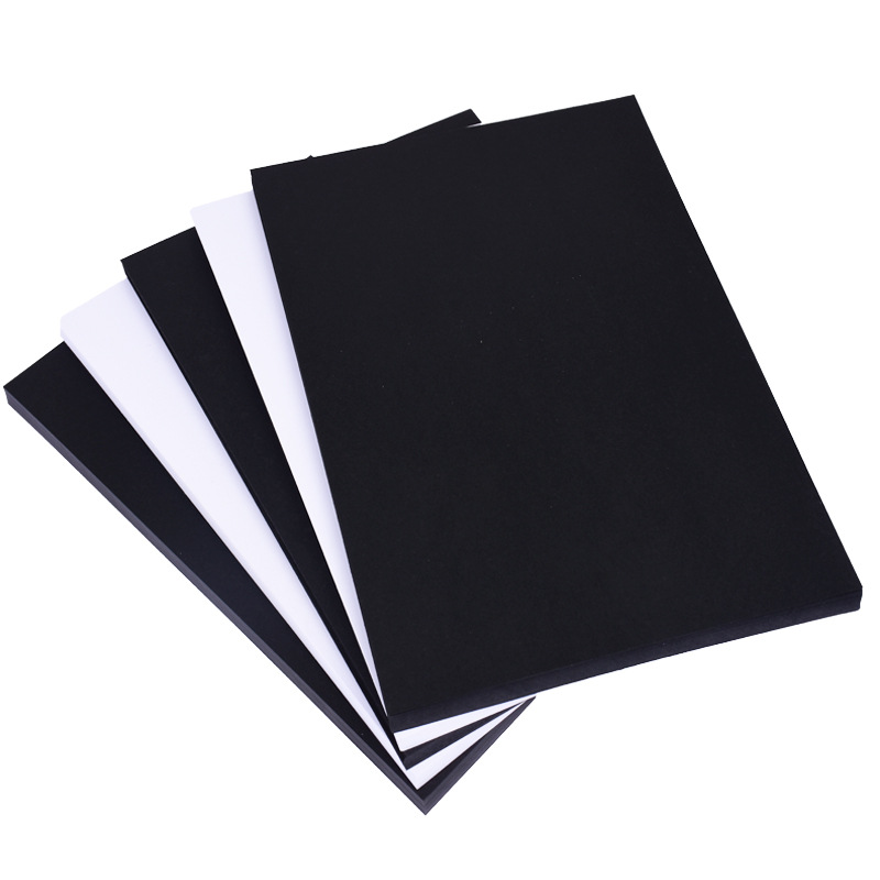 厂家批发 a4黑色白卡硬卡纸 黑白卡纸手工绘画素描美术纸8k4k卡纸
