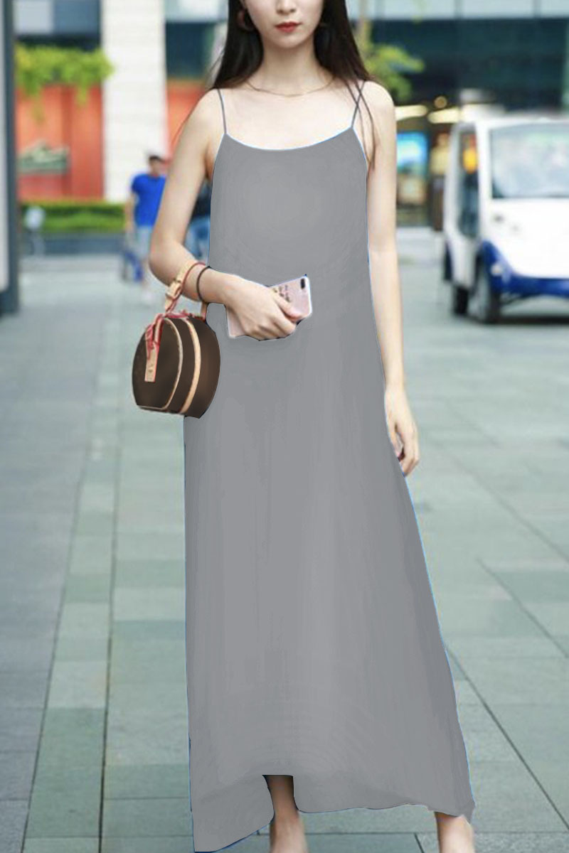 European and American Women's Clothing 2023 Spring and Summer New Ins Strap Dress