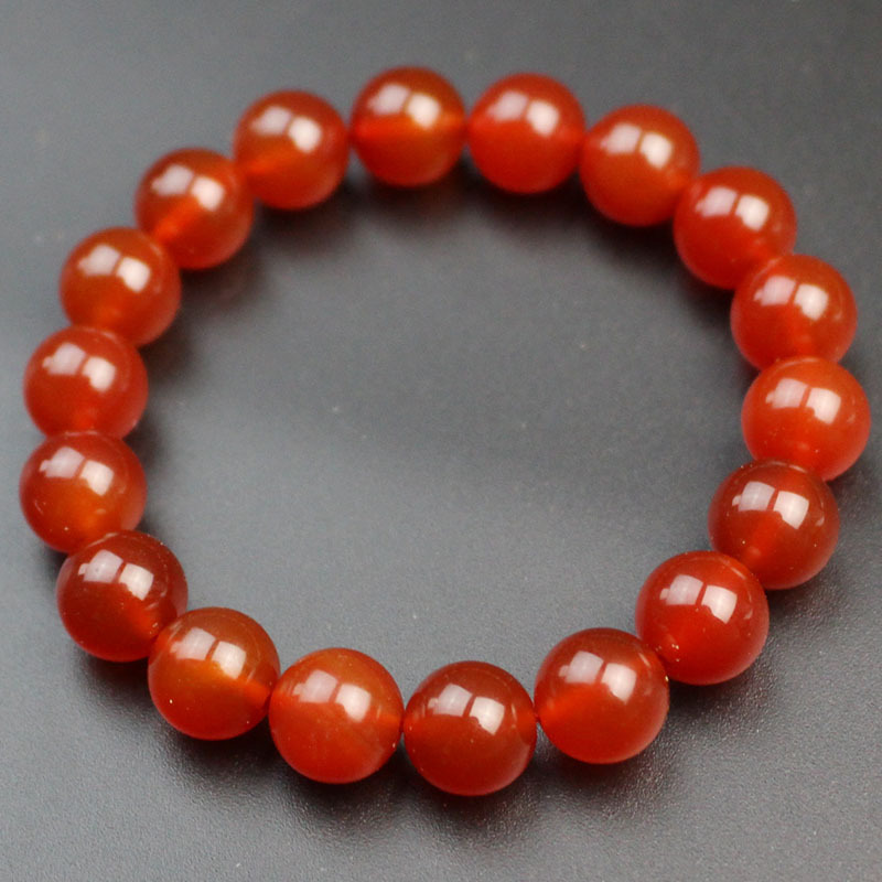 本命情侣本命年手链饰品转运礼物酒玛瑙珠手串红色男女红玛瑙水晶