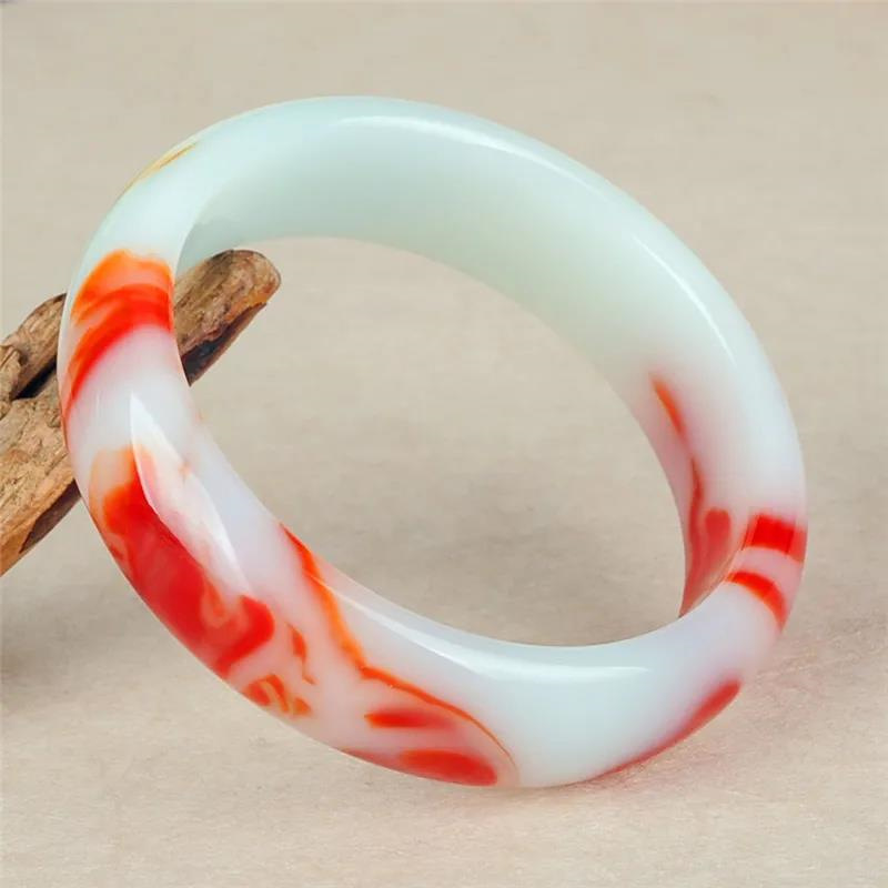 批发新疆戈壁彩玉手镯和田羊脂红白玉金丝玉鸡血飘花戈壁玉石手镯