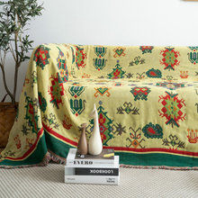 外贸沙发垫欧式沙发套沙发巾靠背巾盖巾藏风波西米亚线毯布艺