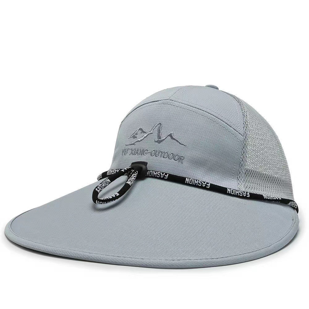 Sun Hat Men's Outdoor Fishing Hat Men's Sun Hat Cover Face Breathable Extra Large Brim Fisherman Hat Peaked Cap