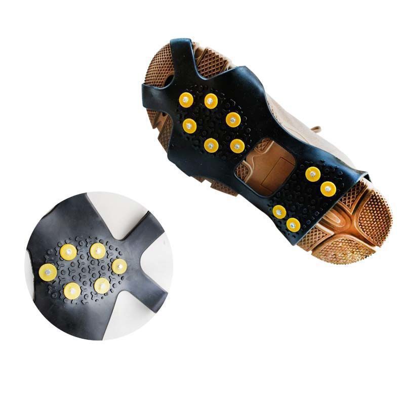 户外10齿雪地防滑鞋套泥地冰地简易冰爪冰面滑雪冰雪路面耐磨钉鞋