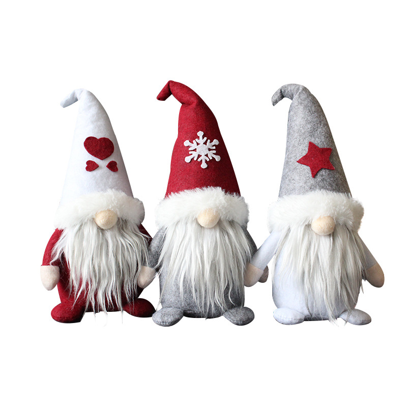 Creative Hooded Faceless Doll Holiday Dwarf Santa Claus Plush Doll Doll Decoration Wholesale