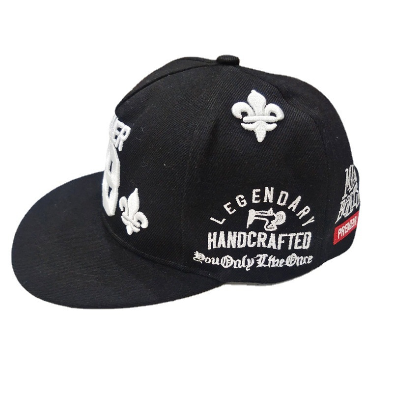 Cross-Border 88 Digital Three-Dimensional Embroidery Baseball Cap Men and Women European and American Hip Hop Peaked Cap Fashion Flat-Brimmed Cap Hip Hop Hat