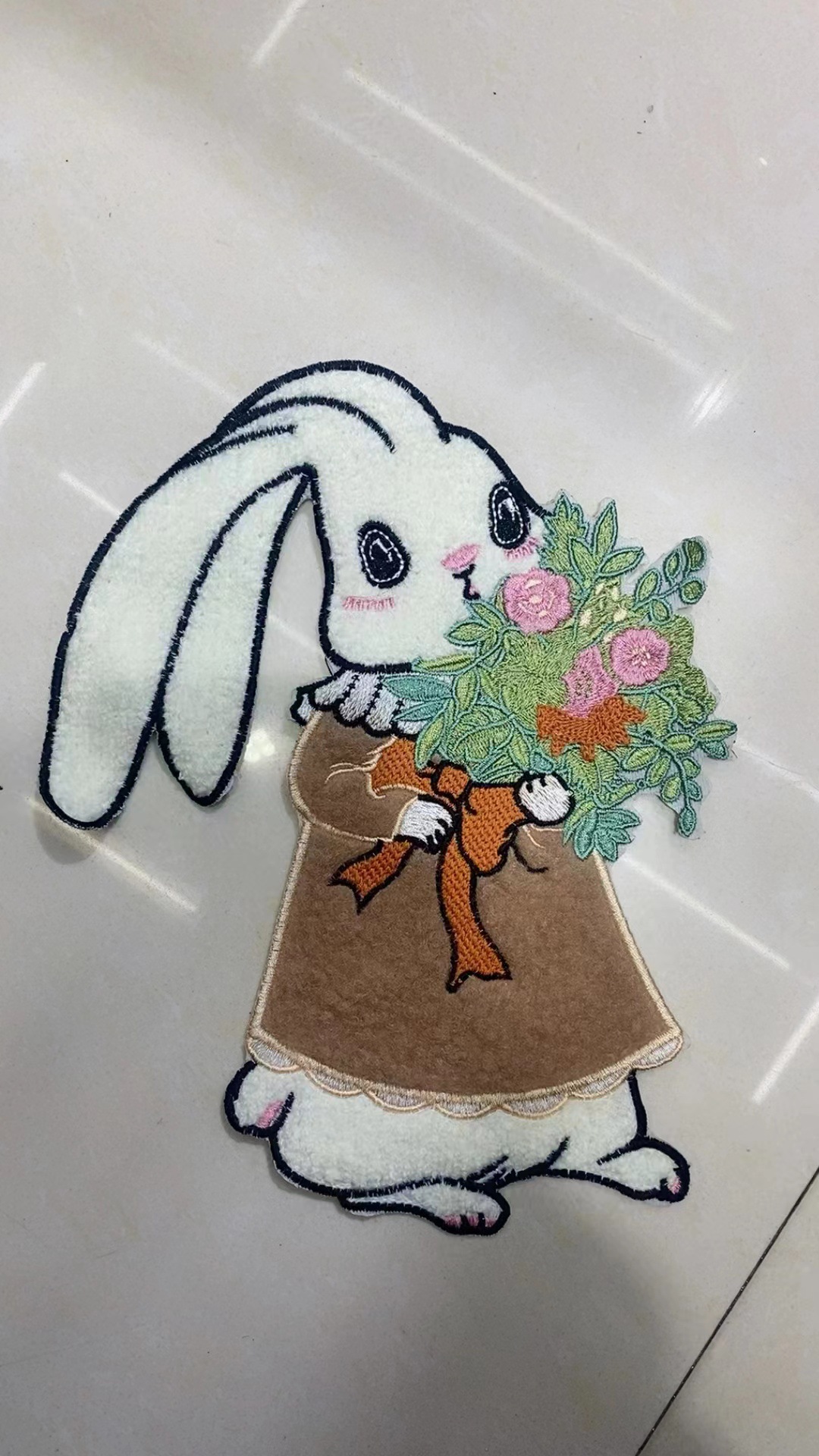 兔子布贴毛巾绣布贴服装辅料衣服装饰牙刷绣图案补丁贴缝纫饰品