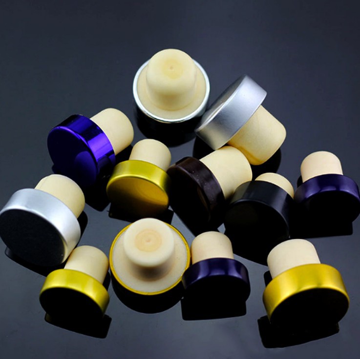 厂家制作葡萄酒瓶塞香薰红酒瓶木塞高分子盖子榉木分子红酒瓶塞子