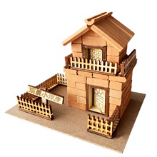 儿童泥瓦匠盖房子砌墙玩具小小屋模型拼装手工diy建筑师砖头拼搭
