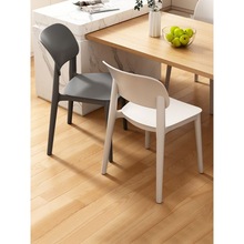 塑料椅子轻奢餐桌餐椅餐厅家用可叠放书桌设计感靠背凳子学习凳子