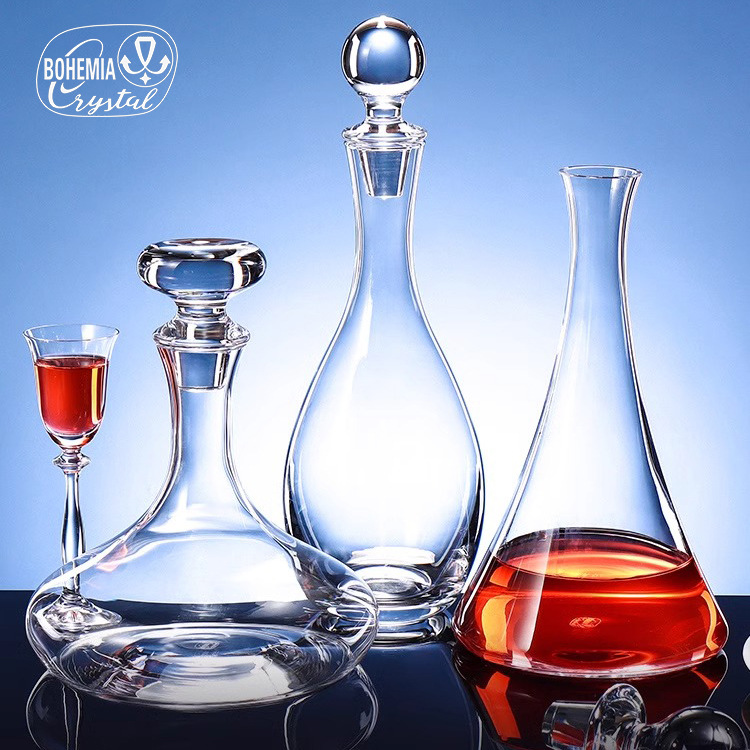 捷克进口bohemia红酒醒酒器高颜值家用无铅水晶葡萄酒分酒器带盖