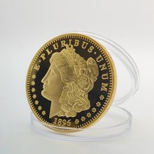 跨境摩根纪念币鹰洋金币1896硬币 美国自由鹰美洲钱币收藏纪念章