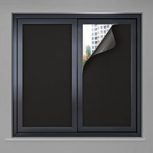 黑色遮光玻璃贴纸自粘不透光窗户隔热贴膜卫生间挡光遮阳防窥