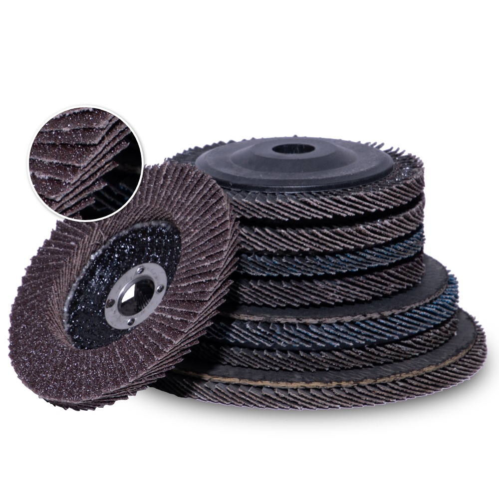 批发百叶片100/125/150铁网塑盖打磨片加厚型角磨机不锈钢抛光片