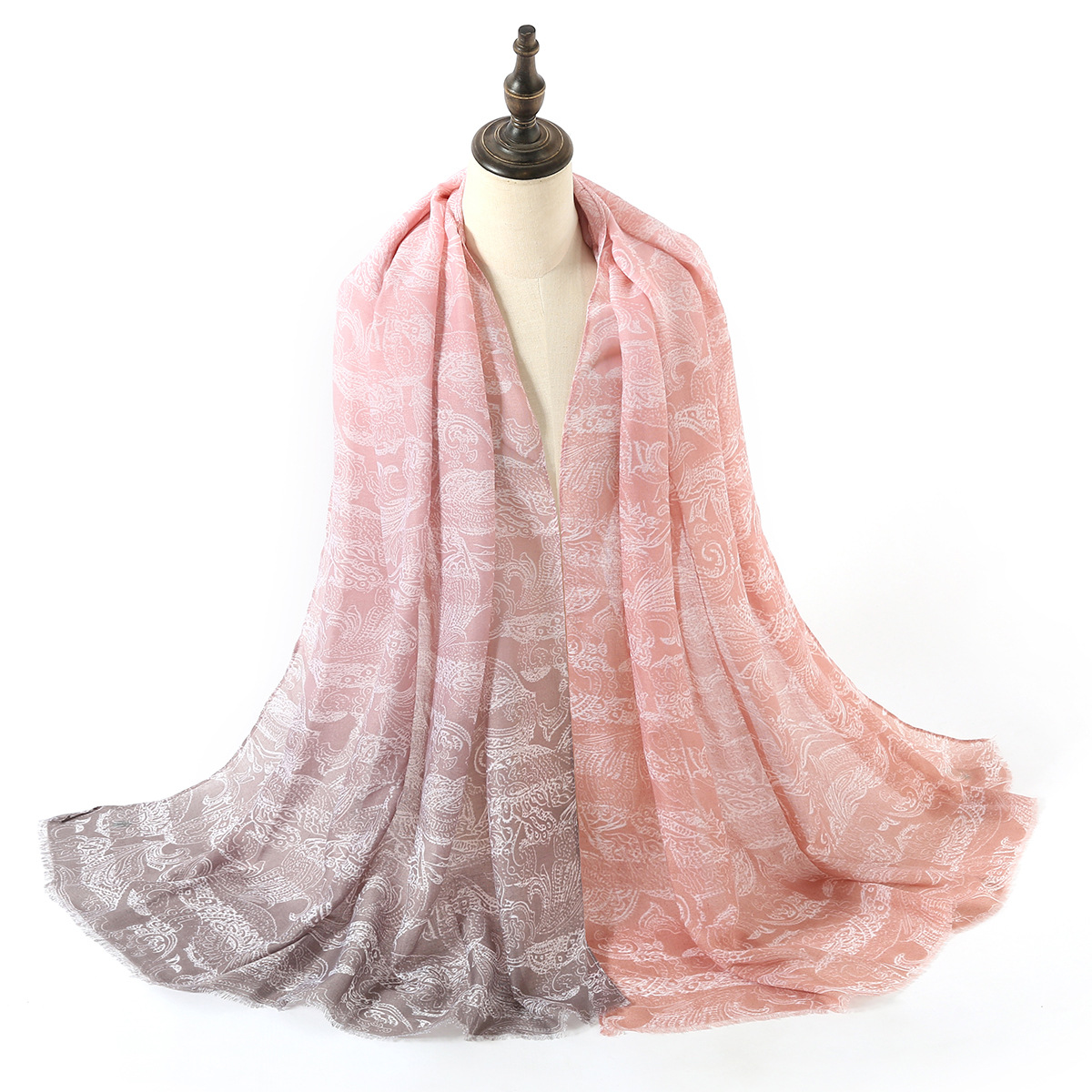 One-Piece Delivery Is Exported to European and American Fashion Classic Printing Color Matching Stitching Cotton and Linen Scarf Shawl Factory Wholesale