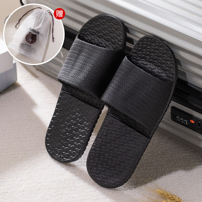 Travel Portable Folding Couple Household Bathroom Non-Slip Travel Hotel Hotel Men's and Women's Ultra-Light Indoor Thin Bottom Slippers