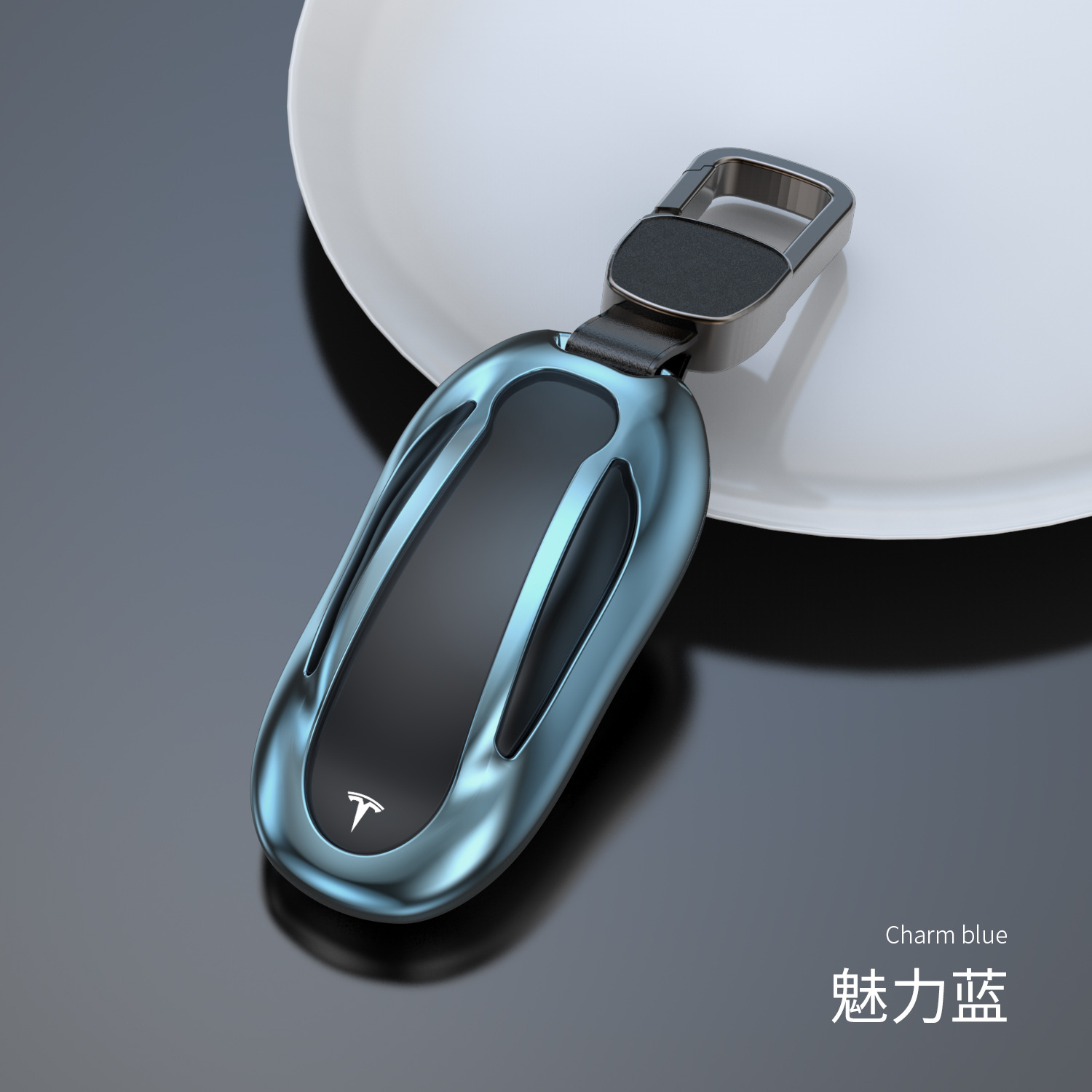 适用于特斯拉tesla钥匙壳包models modelx卡片 保护壳铝合金属包
