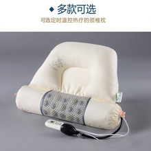 颈椎专用枕头加热按摩枕睡觉成人护颈枕非修复牵引富贵包圆颈椎枕