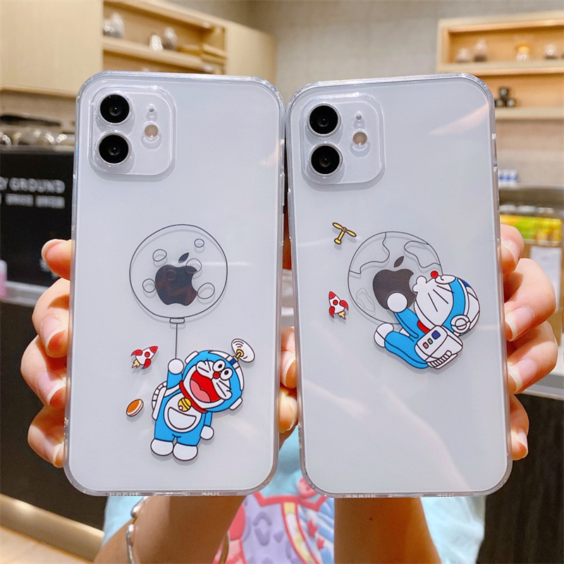 卡通创意叮当猫适用iphone13/12手机壳苹果14/11promax保护套防摔