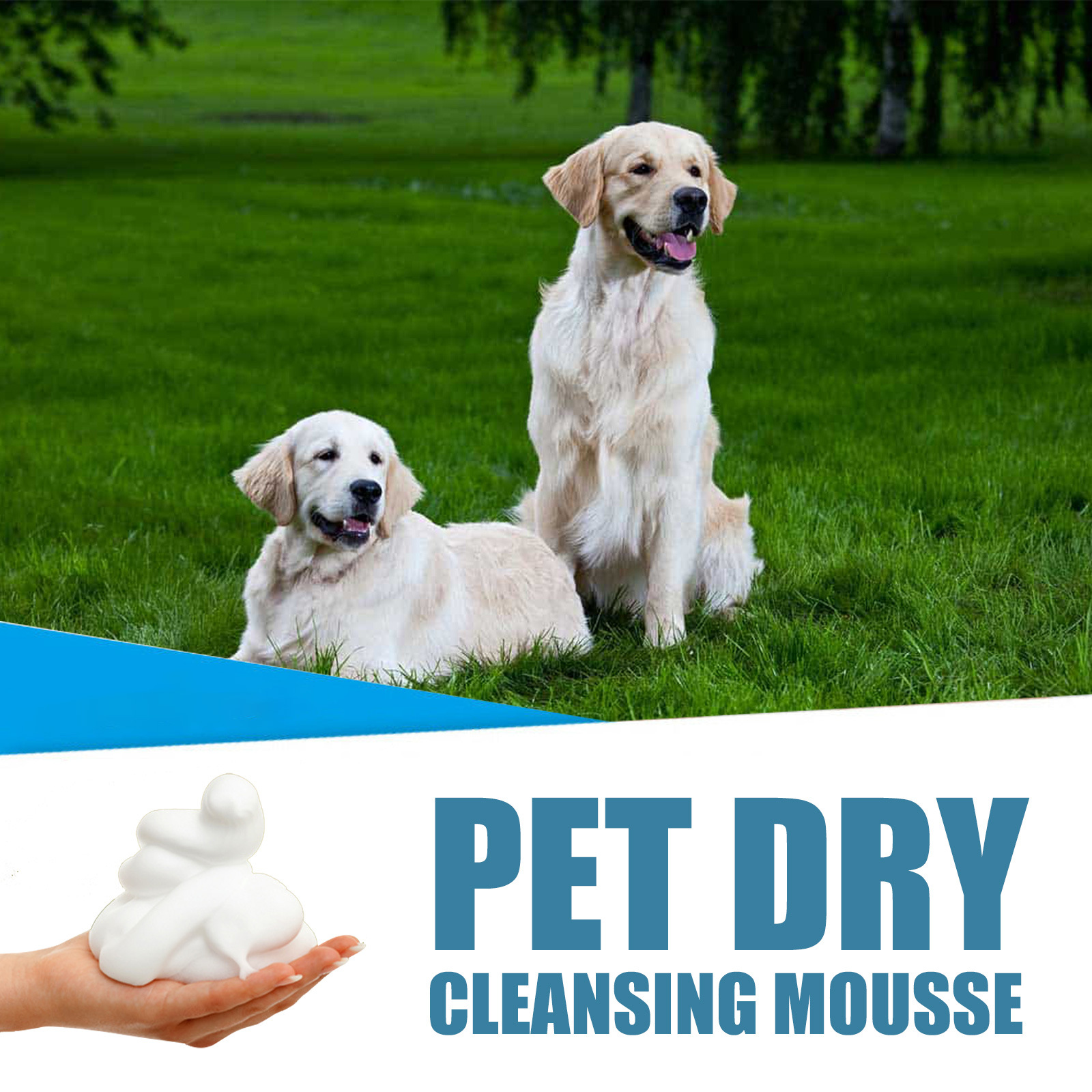 Yegbong Pet Dry Cleaning Mousse Shower Gel Kittens Dog Mushroom Mite Water-Free Hair Cleaning