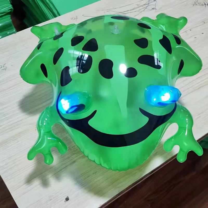 Tiktok Same Style Large Luminous Inflatable Frog Stall with Light Pop Leap Frog Night Market Children's Toys Wholesale