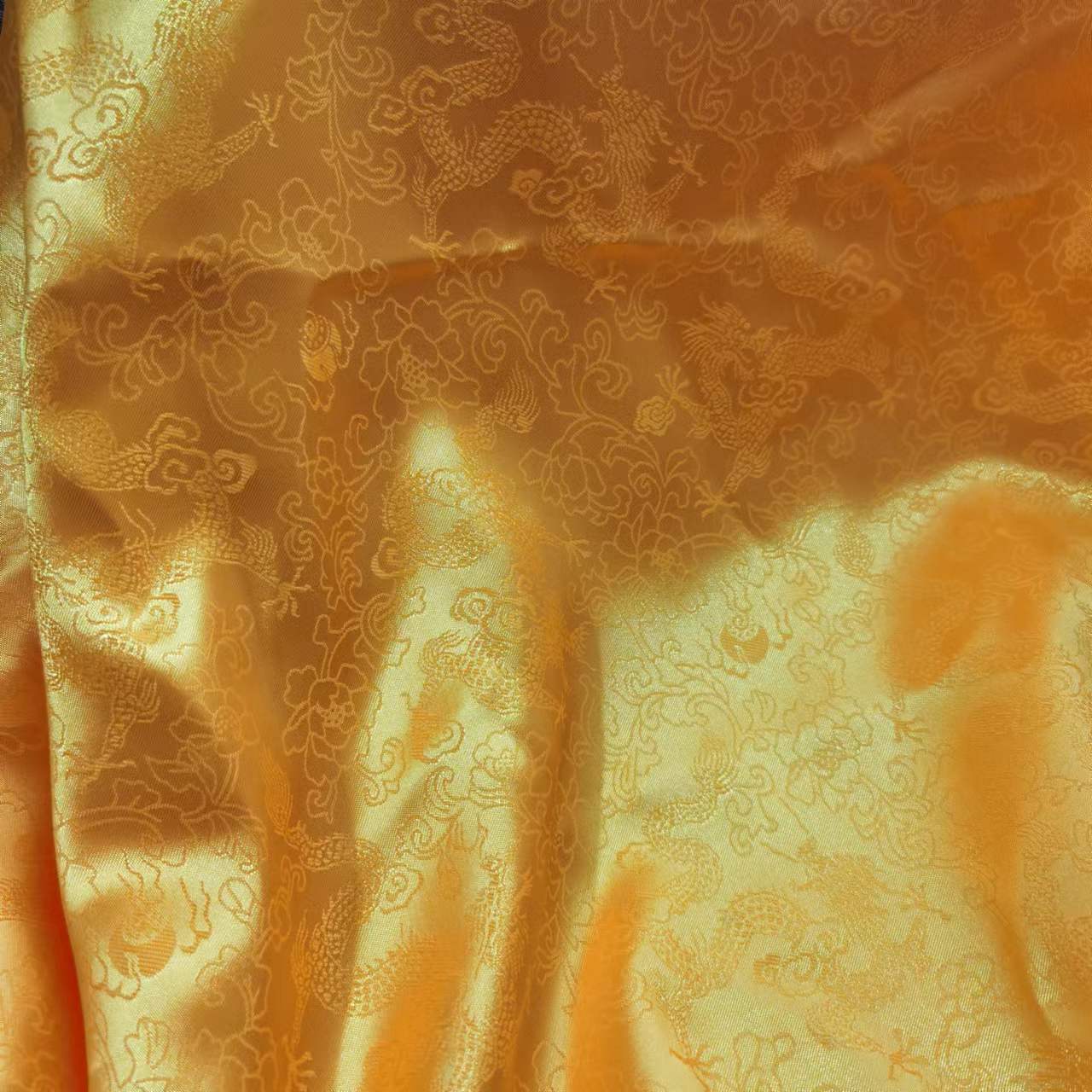 Wholesale Chinese Dragon Pattern Color Ding Jacquard Cloth Hanfu Ancient Costume Imitation Silk Fabric Chinese Jacquard Cloth Specification drawing
