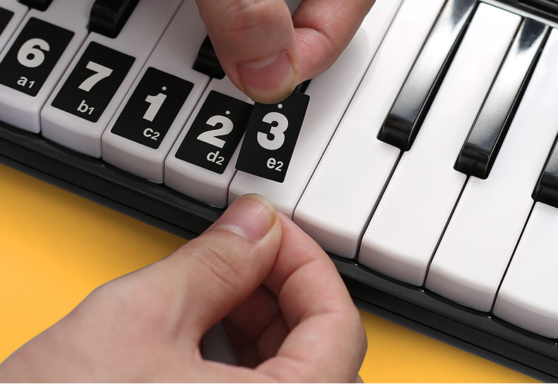 口风琴键盘贴27键32键37键适用天鹅奇美铃木学生简谱辅助贴纸配件