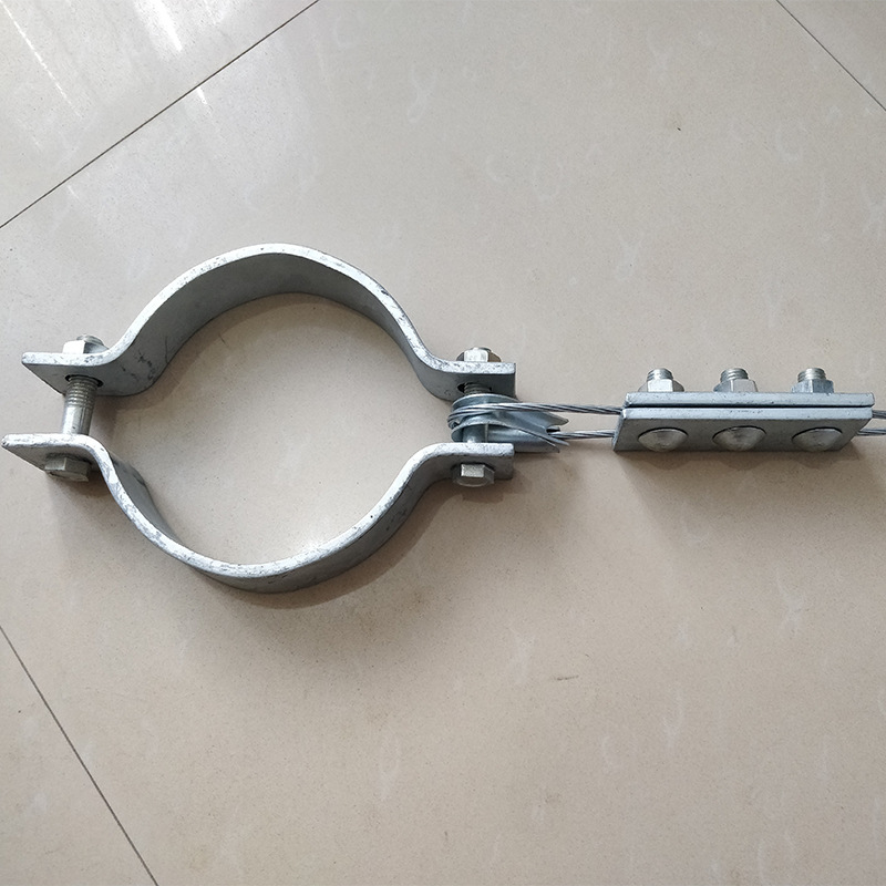 镀锌单吊线抱箍拉线抱箍电线杆路油木杆水泥杆抱箍通信电力器材