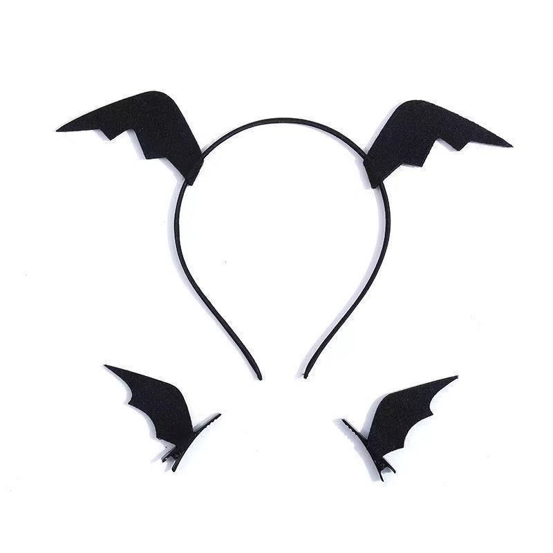 万圣节头饰搞怪恶魔耳朵发夹翅膀发夹饰品成人发卡女发饰