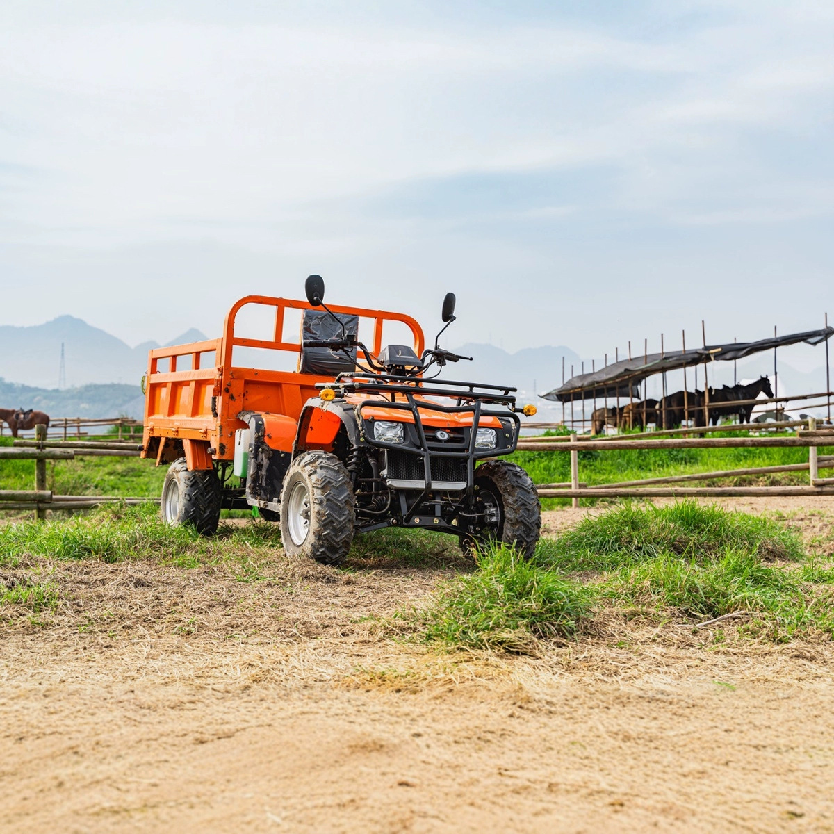全地形四驱带货斗山地农夫车农业运输车atv沙滩四轮越野摩托