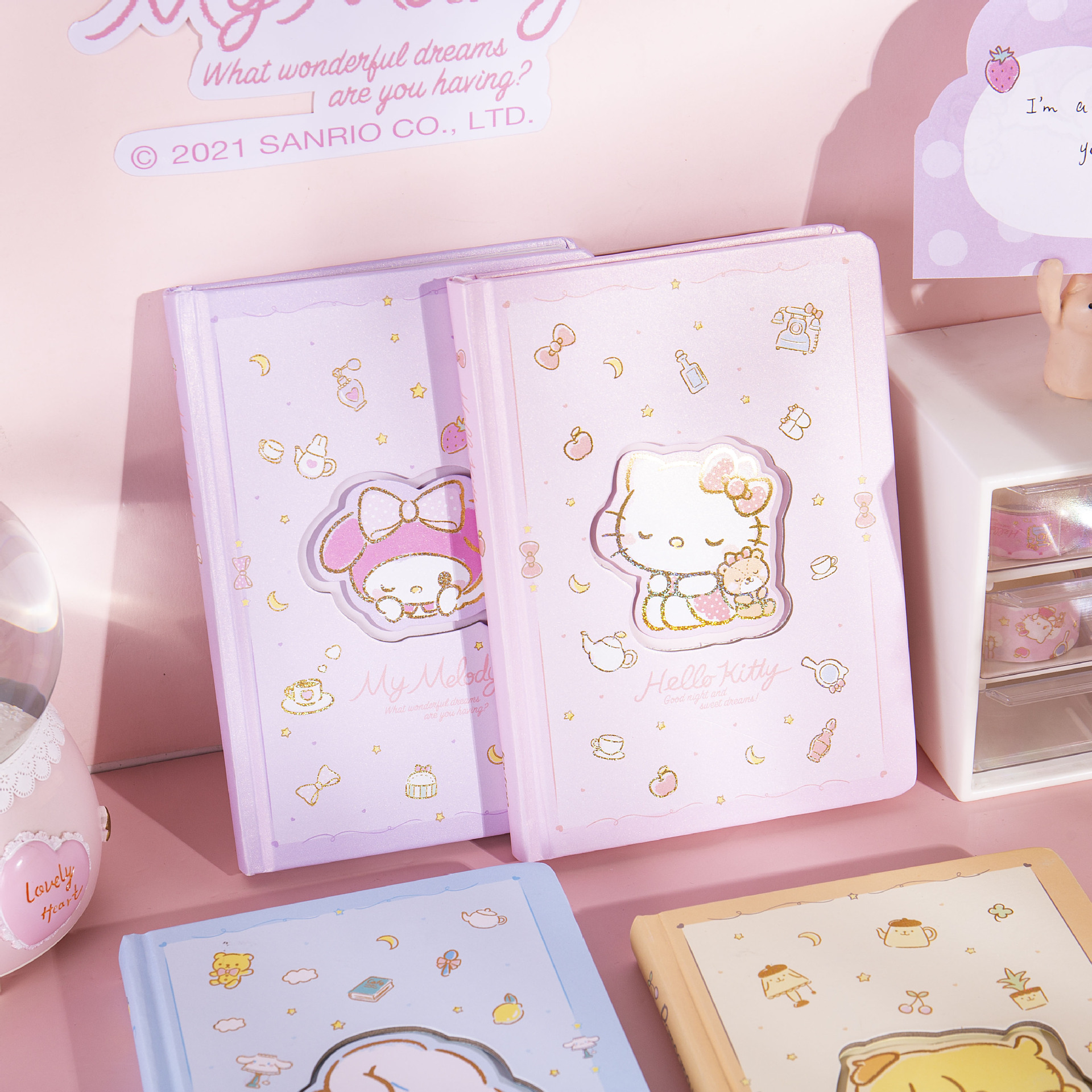 joytop悦木晚安系列镂空封面精装本a5 hello 可爱卡通女生手账本