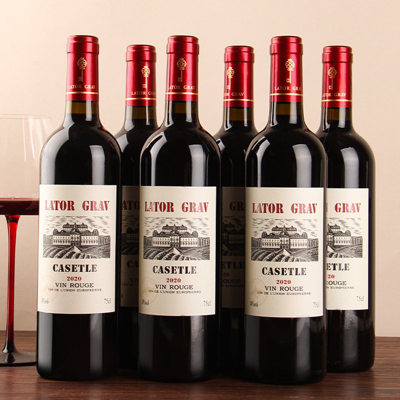 法国原酒进口红酒 拉图格拉芙城堡干红 葡萄酒整箱批发礼盒装