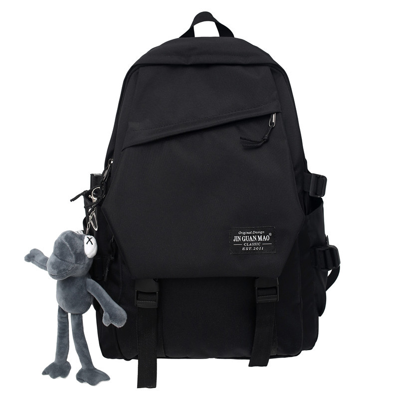 Backpack Men's Fashion Simple and All-Matching Large Capacity Travel Backpack Female Junior High School Student High School and College Student Schoolbag Men