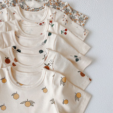 加工定制丹麦风儿童家居服纯棉儿童睡衣宝宝短袖套装