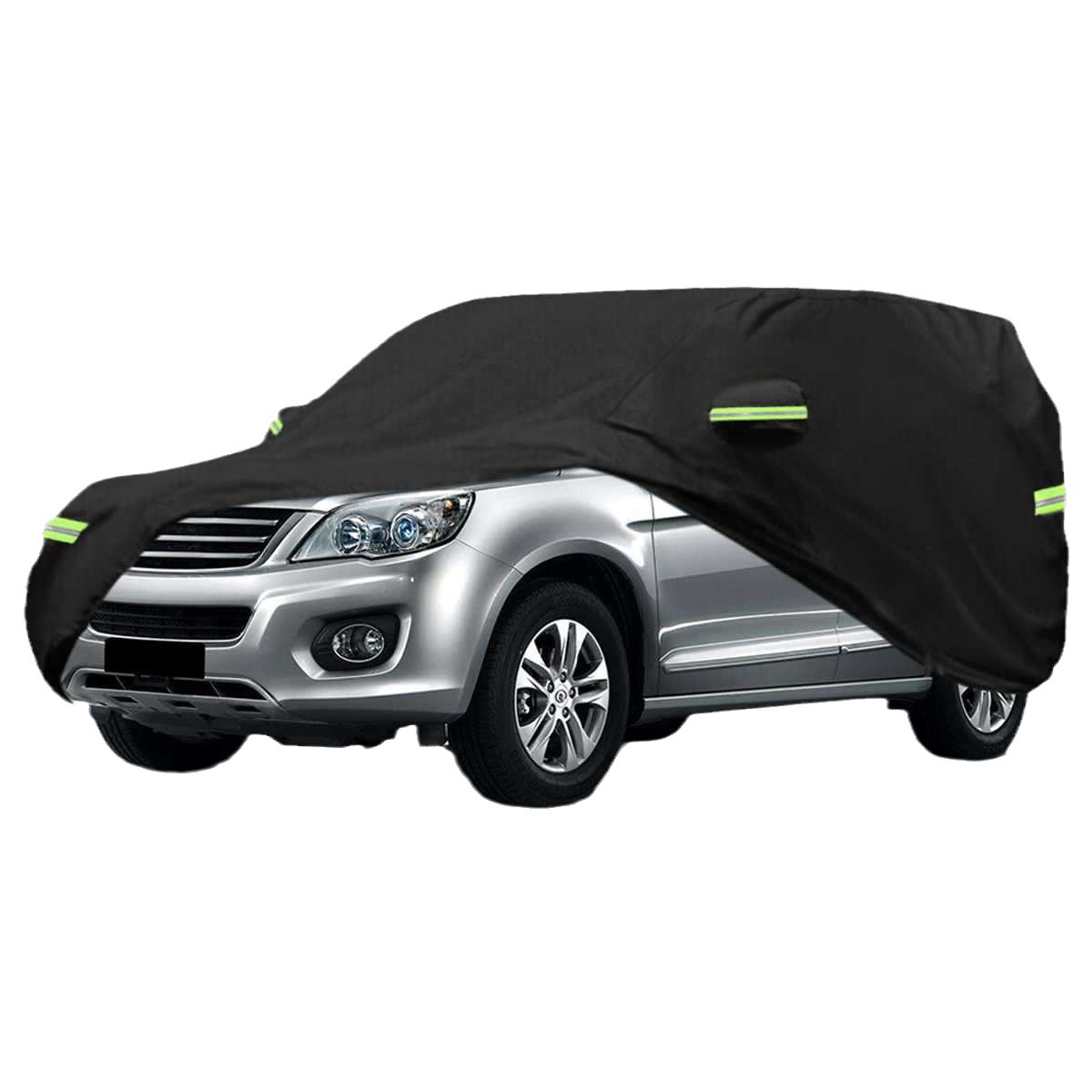 Cross-Border 190T Black Car Car Cover Car Cover Waterproof and Sun Protection SUV Car Universal Dustproof Car Cover Car