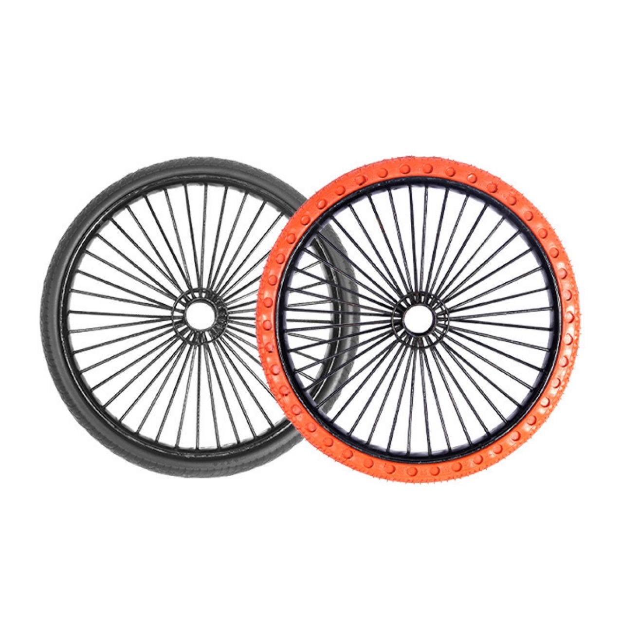 40根钢筋圈实心胎充气胎轱辘劳动车工地翻斗车轮子批发橡胶轮胎